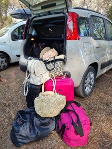 italia on the road bagagli