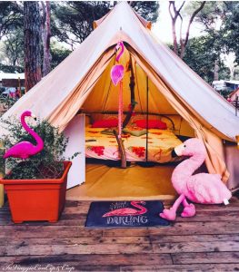 tenda tutta rosa