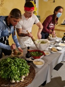 cooking lesson pesto laigueglia