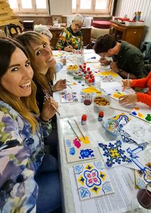 corso pittura su piastrelle azulejos porto